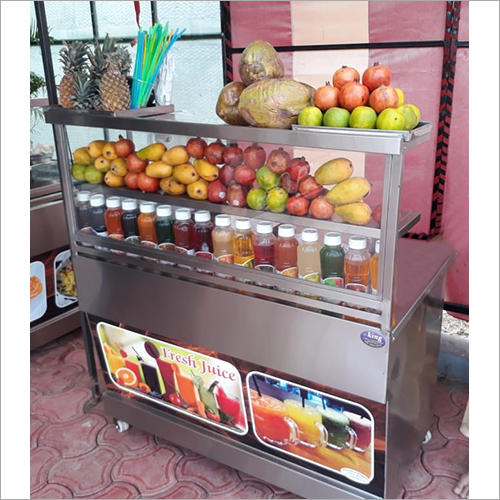 Silver Juice Counter, For Display Fruits