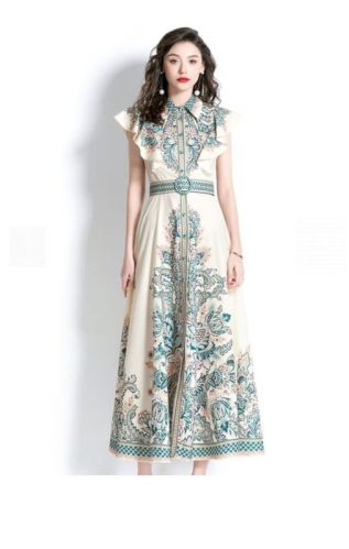 Printed Collar Neck Women Cotton Lycra Dress, Occasion : Casual Wear