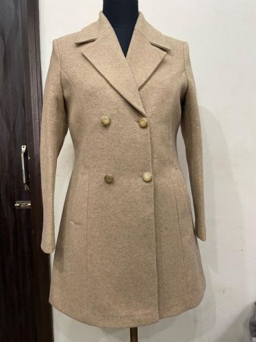 Women Double Breasted Ladies Coat, Feature : Anti-Wrinkle, Breath Taking Look, Comfortable, Fad Less Color