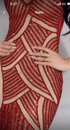 Polyester Embroidered Beaded Dresses, Packaging Type : Packet