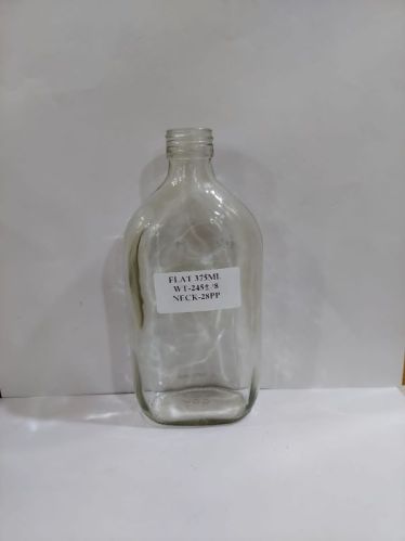 375 Ml Flat Glass Bottle