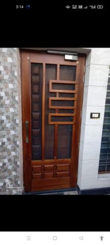 Plain Polished Wooden Jali Door, For Home, Kitchen, Office, Cabin