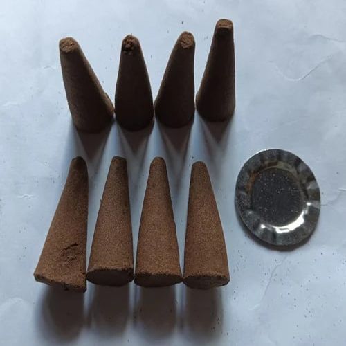 Recycled Flowers Dark Brown Dhoop Cones, For Worship