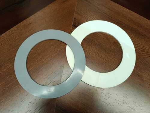 White Round Polished Silicone Flanged Rubber Gaskets, For Industrial, Certification : ISI Certified