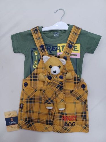 Party Wear Teddy Bear Kids Dungaree, Gender : Boys