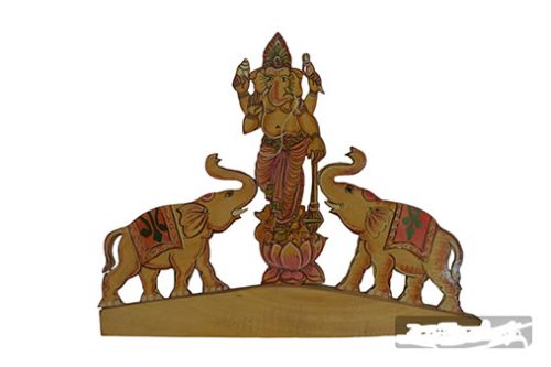 Plain Ganesh Frame Wooden Statue, For All Purpose, Feature : Attractive Design, Fine Finishing, High Quality