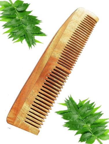 Brown Neem Wood Comb, Handle Type : Straight