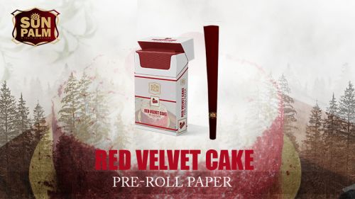 Red Velvet Pre Rolled Paper Cone, For Use Smoking