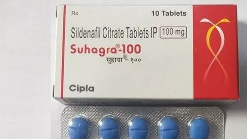 Suhagra 100mg Tablets, Composition : Sildenafil Citrate