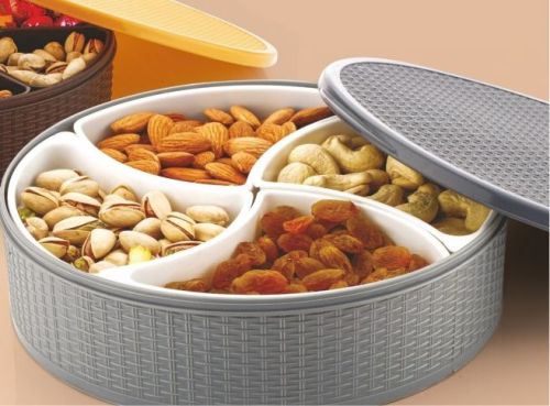 Polished Plastic Round Dry Fruit Box, Size : Standard