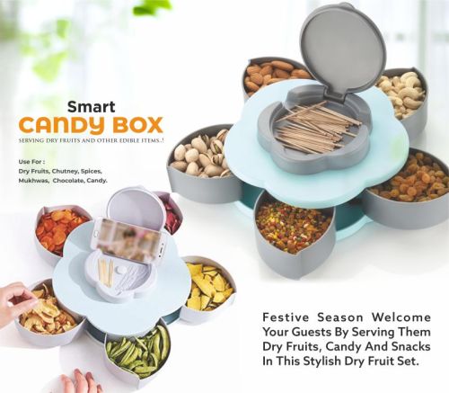 Polished Plastic Smart Dry Fruit Box, Size : Standard