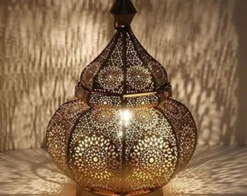 Black & Golden Candle Lantern, For Home Decor, Size : 20*20*31 Cm