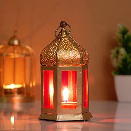 Black & Golden Moroccan Lantern, Packaging Type : Carton Box