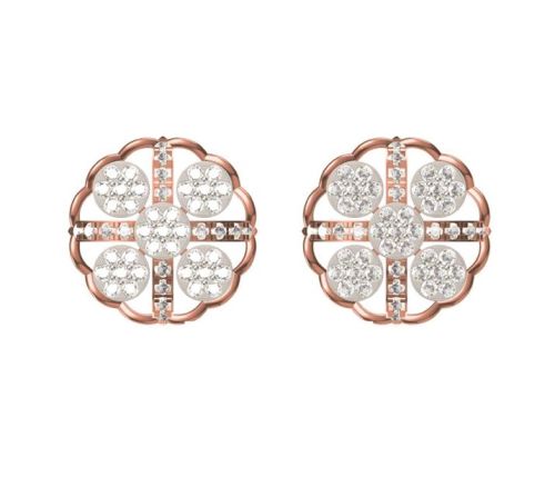 Gold 8.436 Grams Diamond Earrings, Gender : Female