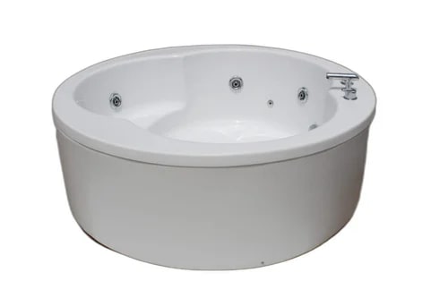 White Polished Plain Ceramic Round Bathtub, Size : Standard