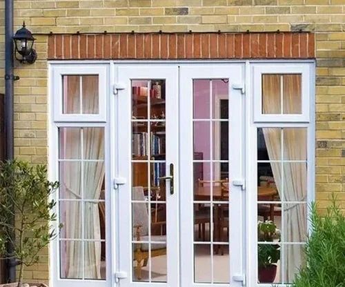 White 80 Inch UPVC French Door