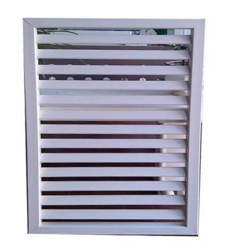 White UPVC Fixed Louver Window, Packaging Type : Carton Box