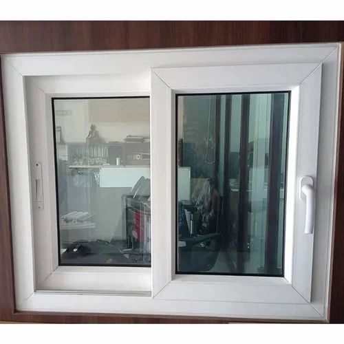 Plain White UPVC Sliding Windows