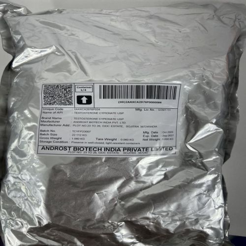 White Powder Testosterone Cypionate API, For Pharma Industry, Packaging Type : Plastic Pouch