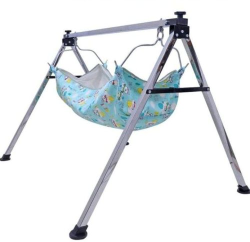 Silver 10-30 Kg Baby Swing, For Home, Frame Material : Stainless Steel