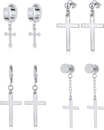 Plain Polished Mens Silver Chandelier Earrings, Style : Modern