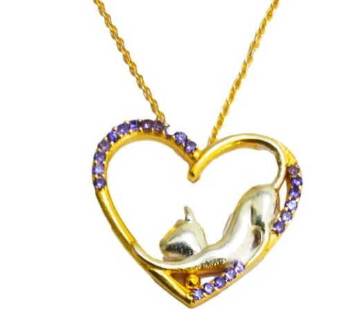 Stainless Steel Golden Finish German Silver 40gm 40 G vl67athz Pendant Necklace, Size : 16 INCH, 16 Inch