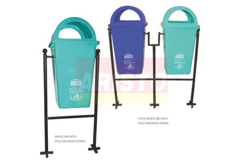 Aristo Waste Bin With Pole Mounted Stand