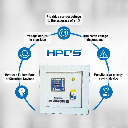 5-10kw 220V HPCS 5 kVA Servo Voltage Stabilizer, For Industry, Feature : Auto Cut