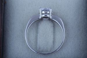 Ladies Silver Lab Grown Diamond Rings, Size : Standard