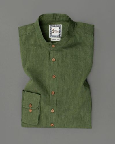 Mens Full Sleeve Shirt Olive Callum, Packaging Type : Poly Bag