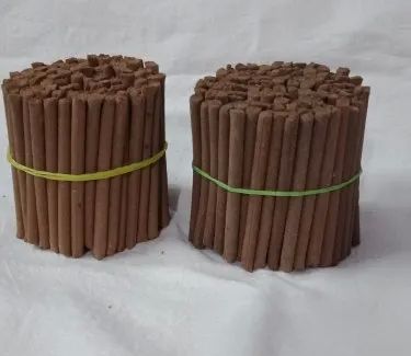 Brown Wood Powder Dhoop Sticks, For Religious, Pooja, Office, Home, Packaging Type : Plastic Packet