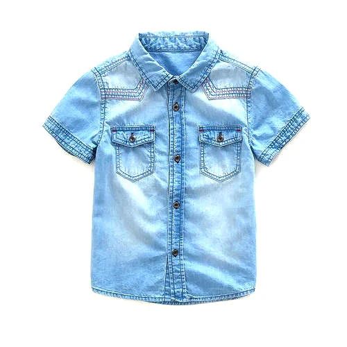 Plain Boys Denim Shirt, Age Group : Kids