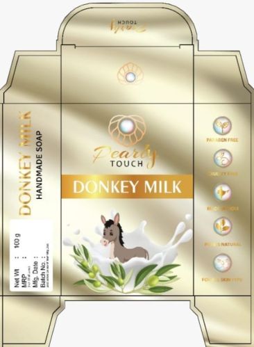 Pearly Touch Handmade Donkey Milk Soap, For Bath Use, Packaging Type : Paper Wrapper