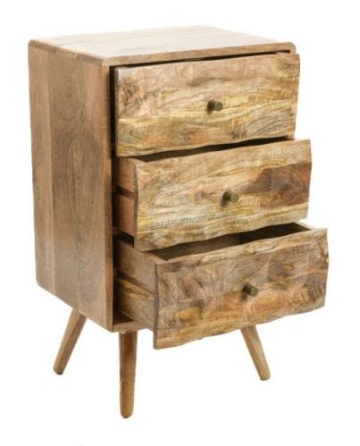 Mango Wood 3 Drawer Bedside Cabinet, For Home, Hotel, Feature : Durable, Eco-Friendly, Fine Finished