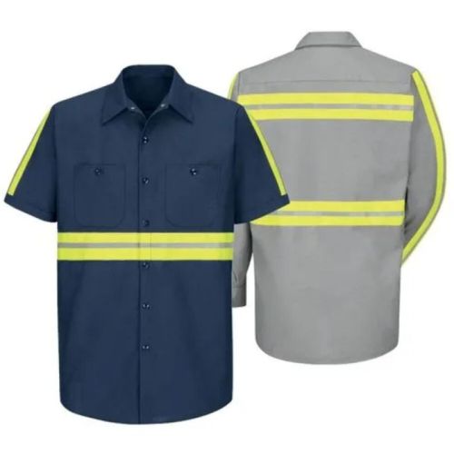 Polyester Industrial Work Shirt, Size : M, XL, XXL