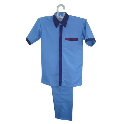 Collar Neck Half Sleeves Stitched Poly Cotton Ward Boy Uniform, For Hospital Wear, Size : All Sizes