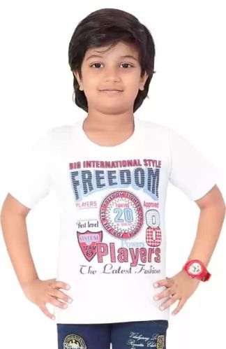 Cotton Boys Printed T-Shirts, Sleeve Style : Half Sleeve