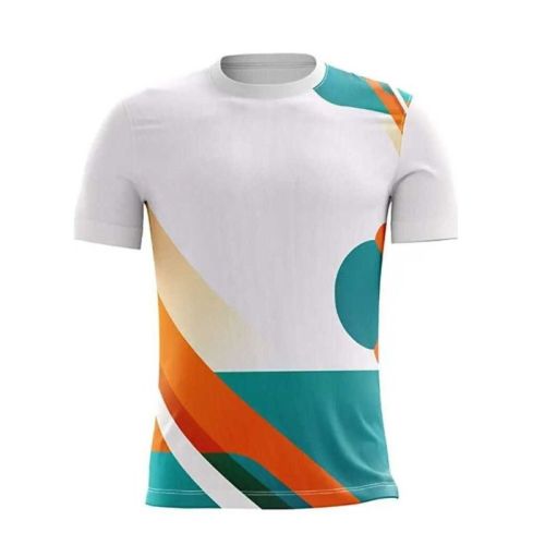 Half Sleeve Polyester Round Neck Mens Sports T-Shirt