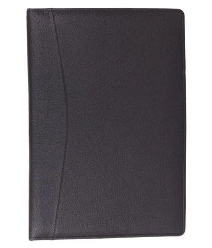 Black Plain Leather Conference Folder, For File Holding, Shape : Rectengular