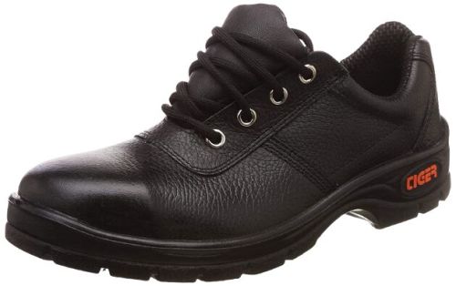 Black Leather Safety Shoes, For Constructional, Industrial Pupose, Size : 10, 6, 7, 8, 9