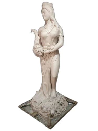 Fiber Lady Statue, Color : Off White