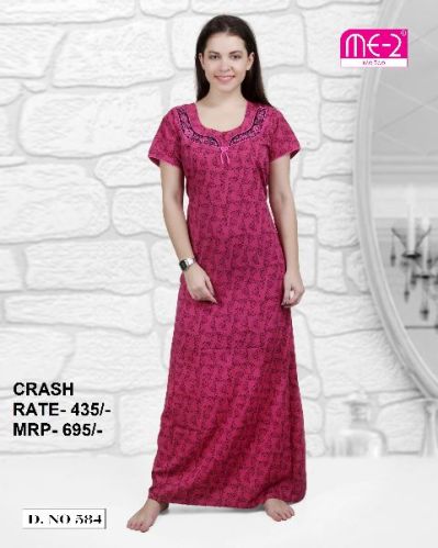 Checked Cotton ladies nighty XXL