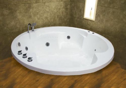 White Round Polished Acrylic Plain Aurous Maderia Whirlpool Spa, For Bath Use, Dimension : 6