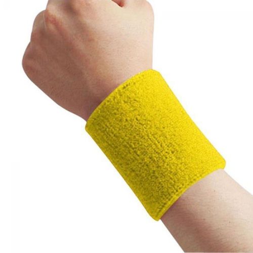 Yellow Round Plain Cotton Wrist Band, For Casual Wear, Gender : Unisex