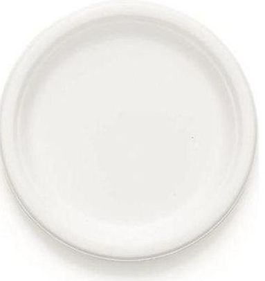 12 Inch Sugarcane Bagasse Round Plate, Color : White