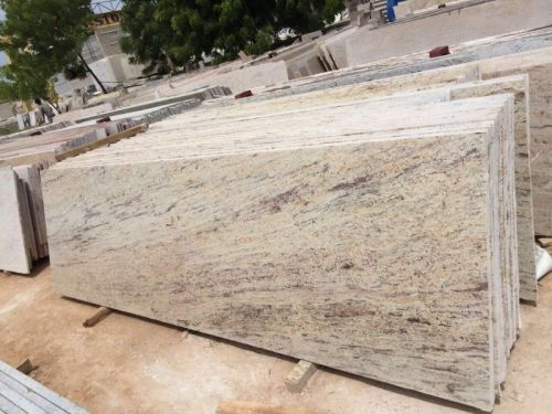 Rectangular Polished Ivory Brown Granite Slab, Specialities : Easy To Clean, Durable