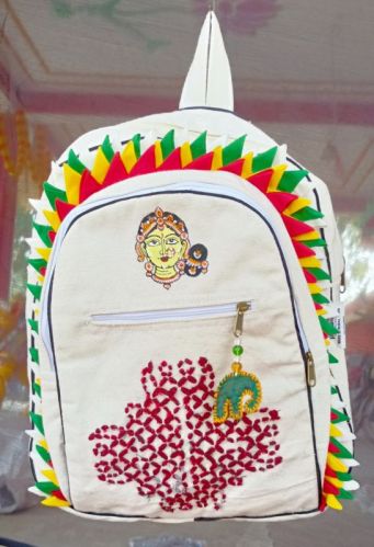 Multi Color Cotton Handcrafted Back Bag, Style : Backpack