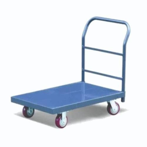 SRE Blue Manual Mild Steel Hand Hydraulic Trolley, For Material Handling