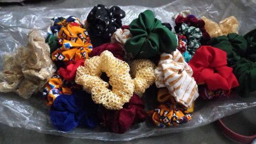 Krishna Store Satin Cotton Hair Scrunchies