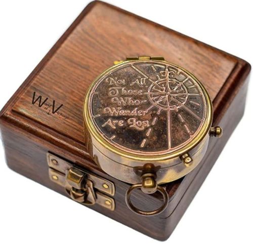 Coated Nautical Pocket Compass, For Direction Tracking, Feature : Compact, FIne Finished, Long Life